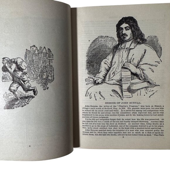 The Pilgrims Progress By John Bunyan Young Peoples Ed. Illustrated Religious - Picture 6 of 14